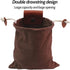 Foraging Bag Leather Belt Pouch Canvas Collapsible Bag Outdoor Camping Storage Folding Bag Mushroom Portable Storage Bags Belt Dump Pouches for Tr...