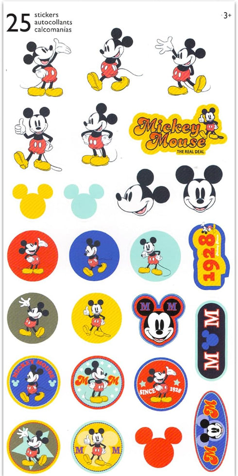 Mickey Mouse Kitchen Accessories - Mickey and Minnie Kitchen Accessories Bundle Includes Red Mickey and Minnie Salt and Pepper Shakers Plus Sticke...
