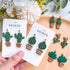 KEOKER Clay Cutters for Polymer Clay Jewelry, Cactus Polymer Clay Cutters for Earrings jewelry Making, 10 Shapes Potted Plant Clay Earrings Cutter...