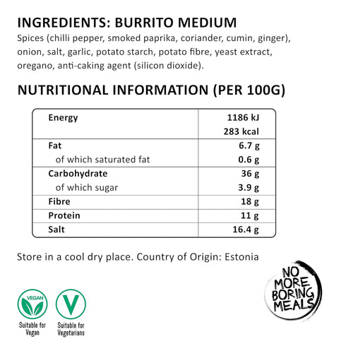 Santa Maria Burrito Seasoning Spice Mix - Mexican Seasoning for Beef Buritto, Chicken Buritto, Vegan Buritto, Breakfast Buritto - 0.98 Oz...