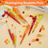 NEWEST 12 Pieces Fall Beadable Pens Bulk Thanksgiving Bead Pens with 36 Beads Fall DIY Pen Making Kit Black Ink Beaded Ballpoint Pens Kits for Tha...