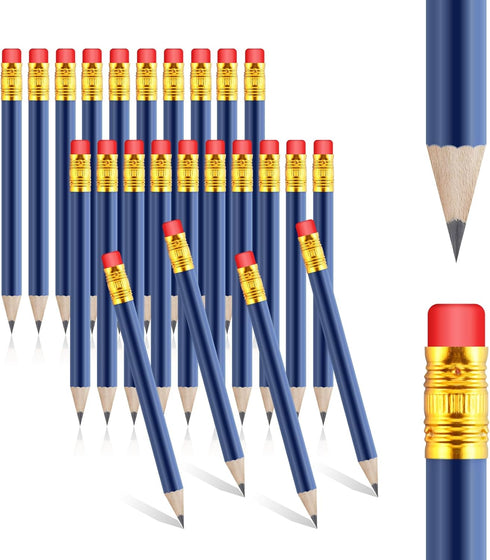 24 Pcs Mini Pencils Golf Pencils With Erasers Bridal Shower Pencils HB Graphite Pencil For Students Designers Architects School Office(white)...