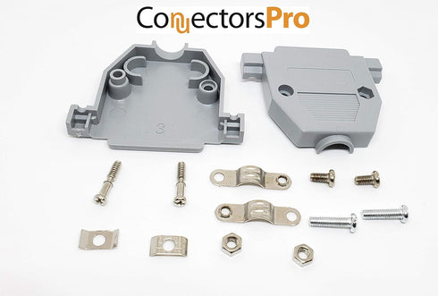 6 Sets Solder Cup DB25 Male + Plastic Hoods, 25 Pins D-Sub Connector & Hood Set, 12-Pack (6 DB25 Males + 6 Hoods)...