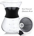 GOWENIC Pour Over Coffee Maker Heat-resistant Borosilicate Glass Manual Coffee Dripper Brewer with Stainless Steel Filter Hand Drip Coffee Maker...