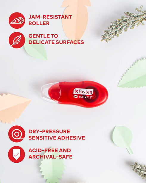 Japan Dots Scrapbook Tape Glue Roller Runner, 8mm x 26ft 8-Pack Double Sided Tape Roller, Dot Applicator for Scrapbook Album Kit, Removable-XFaste...