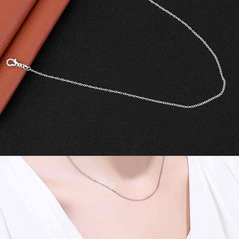 36 Pack Chain Necklace Bulk for Jewelry Making, Cridoz Necklace Jewelry Chains Silver Plated Necklace Chains for Necklace Jewelry Making, 1.2 mm (...
