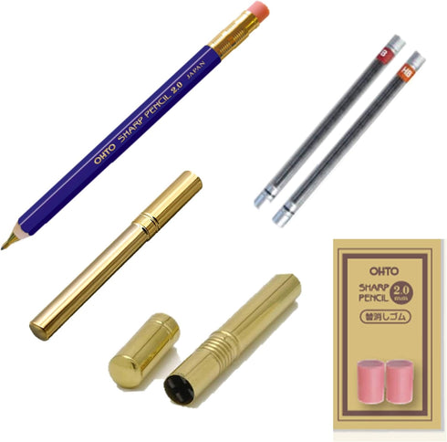 Yagoolh Liphontcta ood axis Mechanical Pencil with Eraser?Blue (2mm) Garden sculpture outdoor decoration...