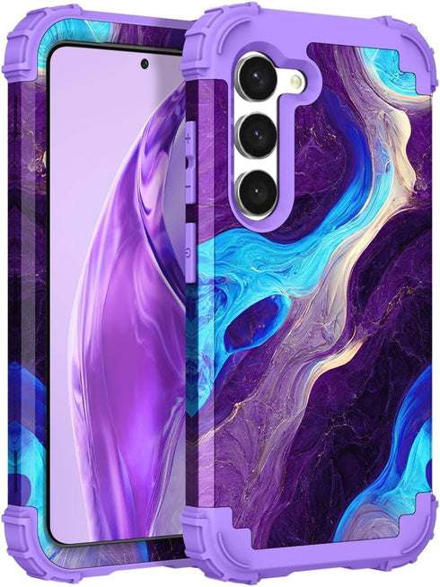 Hocase for Galaxy S23 Case, Shockproof Heavy Duty Protection Soft Silicone Rubber Bumper+Hard Plastic Hybrid Protective Case for Samsung Galaxy S2...