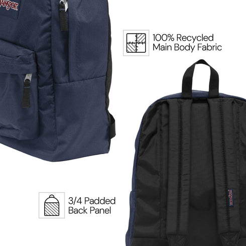 JanSport SuperBreak One Backpacks - Durable, Lightweight Bookbag with 1 Main Compartment, Front Utility Pocket with Built-in Organizer - Premium B...