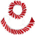 32Ft Red White Plaid Stripe Dot Fabric Bunting Banner Triangle Flags Cotton Garland Pennant for Birthday Wedding Engagement Carnival Party Classro...