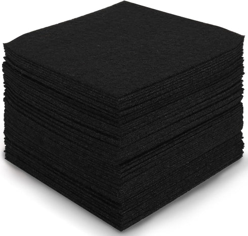 60PCS Felt Sheets Fabric, 4" X 4" Soft Felt Fabric for Crafts Halloween Christmas Fabric Fall Felt Squares for DIY and Sewing Projects (Black)...