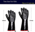 932°F Heat Resistant Gloves Non-Slip BBQ Gloves Waterproof Kitchen Gloves Fireproof Grilling Gloves Oil Resistant Barbecue Gloves Neoprene Coated ...
