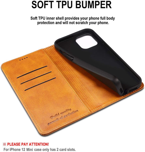 SINIANL Compatible with iPhone 12 Case, iPhone 12 Pro Wallet Case with Card Holder, Leather Book Folding Folio Case with Kickstand Magnetic Closur...