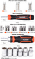 Edward Tools 31 Piece Ratchet Screwdriver Set - Easy Ratchet Screwdriver Pro Strong Magnetic Bit Tips includes Phillips, Slotted, Hex, Torx - 5-10...
