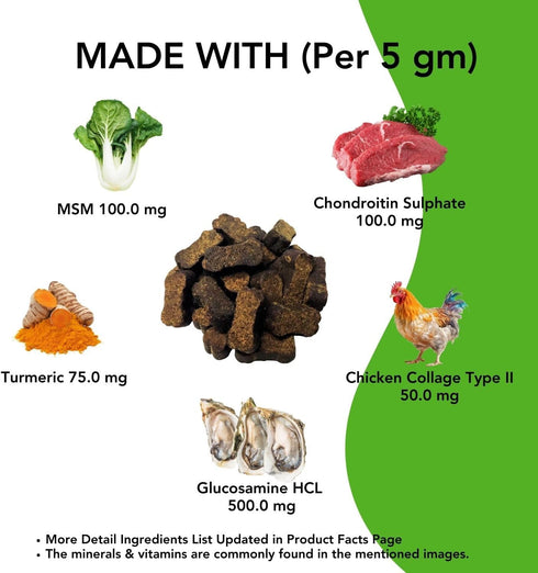 Vet Recommended™ Hip and Joint Supplement Chew for Small & Medium Dogs - Glucosamine, MSM & Chondroitin Chews | 60 Count...