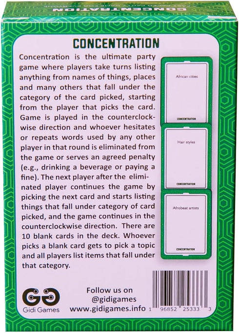 Concentration: A Fast paced Africa Themed guessing Game...