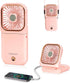 FADACHY Portable Handheld Fan Outdoor Power Bank Mini Fan 3000mAh USB Phone Holder, Handheld Pink Lovely Rechargeable...