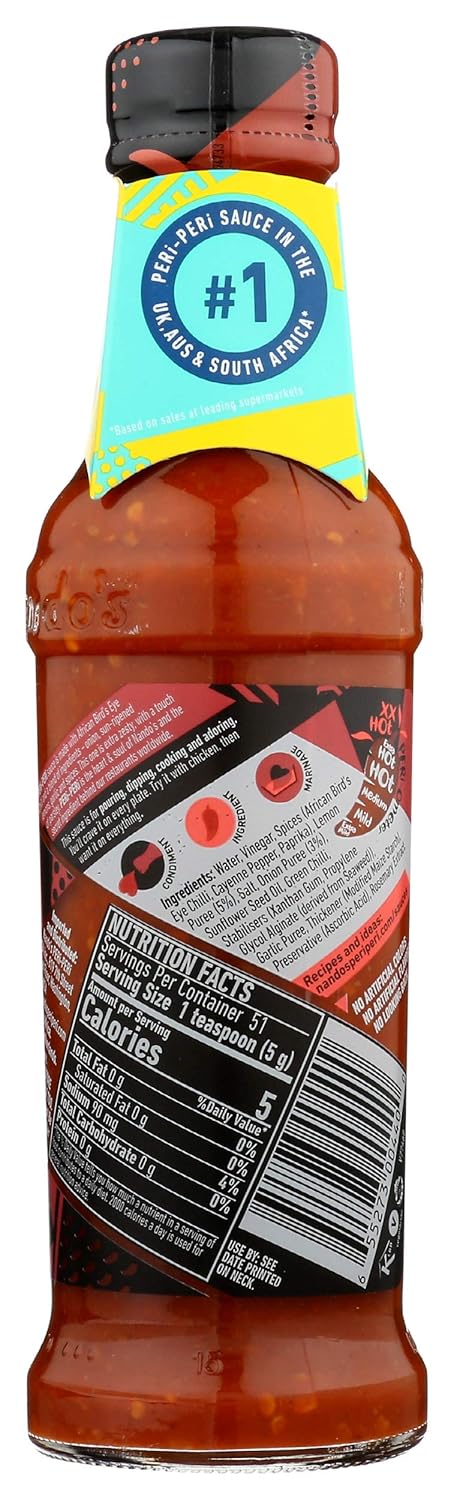 Nando's Peri-Peri Sauce, Extra Hot, 9.1 oz...