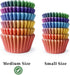 qiqee 300PCS Standard Gradient Cupcake Liners Cupcake Cups 6 Designs Orange Purple Gradient Cupcake Papers Baking Cups Cupcake Wrappers (Medium Si...