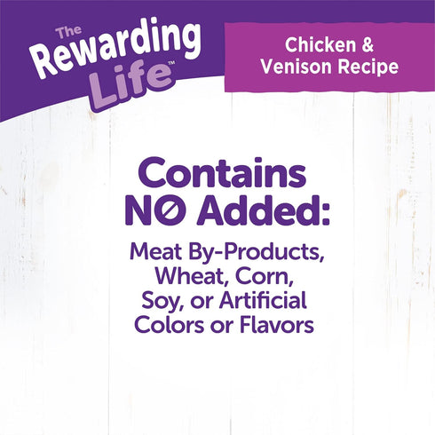 Wellness Rewarding Life Grain-Free Soft Dog Treats, Made in USA with Healthy Ingredients, Ideal for Training (Chicken & Venison Recipe, 6-Ounce Ba...