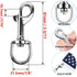 4PCS Flag Swivel Snap Clips Stainless Steel Flag Snaps Hooks Heavy Duty Metal Flagpole Accessories Eye Bolt Clips for Pet Leash, Key Chain, Leathe...