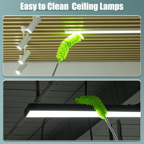Dusters for Cleaning, Duster with 81 inch Extension Pole for Cleaning High Ceiling Fan, High Window, Sofa, Cobweb Duster for High Corner, 11 PCS M...