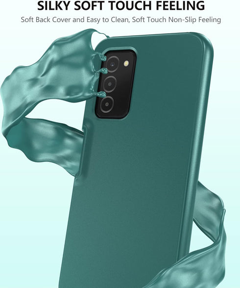 for Samsung Galaxy A03s Phone Case: Shockproof Silicone Slim Covers Hybrid Pretty Protective Cell Cases - Durable TPU Dual Layer Drop-Proof Girl, ...