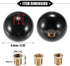 Car Manual 4 Speed Ball Gear Shift Knob Kit, Round Short Throw Shifter Universal for Manual Transmission Vehicles Durable Acrylic Black with Adapt...