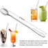 Long Handle Spoon 9.5 Inch Iced Cream Spoons Tea Spoon Coffee Stirrers Ice Spoon Stainless Steel Cocktail Stirring Spoons Dessert Milkshake Teaspo...