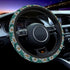 Hippie Flower Daisy Steering Wheel Cover for Women Men Anti-Slip Breathable and Sweat Absorption Universal 15 Inch Cute Steering Wheel Protector D...