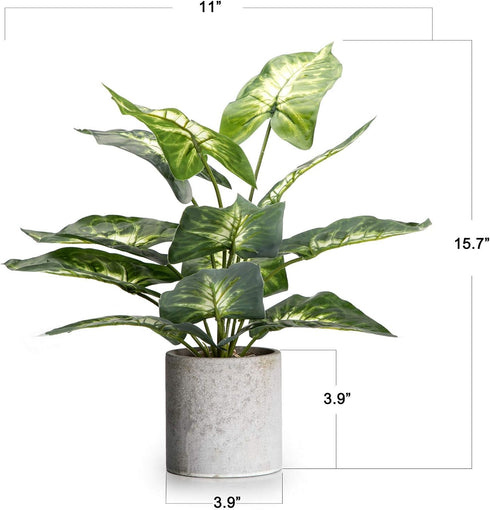 Velener 1Pc Faux Plant Indoor in Plant Pot 16"- House Plant for Farmhouse Kitchen Decor Living Room Accessories Home Office Cubicle Bookshelf Gues...