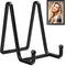 Plate Stands for Display - 4.5 Inch Metal Square Wire Plate Holder Display Stand + Picture Frame Stand Holder Easel for Book, Decorative Plate, Pl...