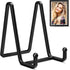 Plate Stands for Display - 4.5 Inch Metal Square Wire Plate Holder Display Stand + Picture Frame Stand Holder Easel for Book, Decorative Plate, Pl...