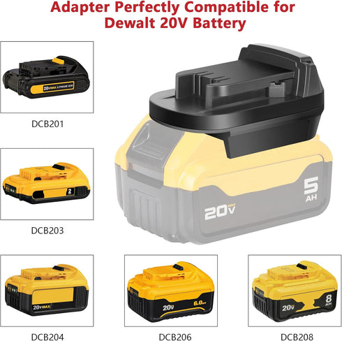 KUNLUN DL18ML Battery Converter for Dewalt to Milwaukee Battery Adapter, Convert for Dewalt 20V Battery to Milwaukee M18 18V Battery for Milwaukee...