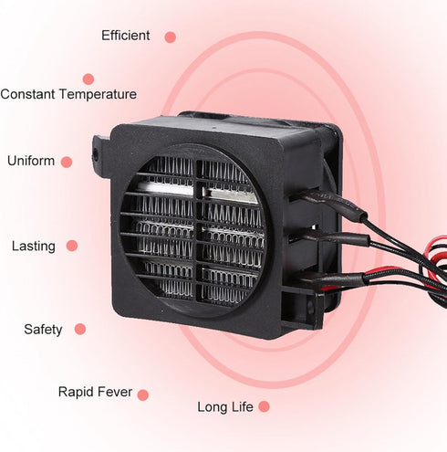 AYNEFY PTC Car Fan Air Heater,100W 12V Energy Saving Constant Temperature Heating Heaters PTC Heater with Heating and Fan Modes for Home Small Spa...
