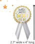 Twinkle Little Star Baby Shower Pin Set - Gold Glitter & White Satin Ribbons for Mommy and Daddy-to-Be...