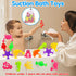Toddler Suction Bath Toys: 18PCS Ocean Silicone Suction Cup Toys with Eggshell & Bag No Hole Mold Free Bathtub Shower Toys for Kids Ages 1-3 4-8 S...