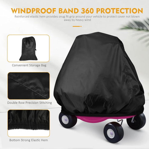 Kids Ride On Car Cover Waterproof, 420D Small Cover for Cozy Coupe Truck Ride-On Car, Toddler Push Car Cover All Weather Protection(Only Use for C...