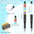 10 Pieces Plastic Beadable Pen Bead Ballpoint Pen Assorted Bead Pen Shaft Black Ink Rollerball Pen with Extra Refills for Kids Students Office Sch...