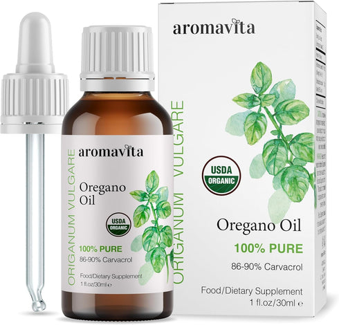 Essential Organic Oil of Oregano-100% Pure Undiluted Greek Oregano Oil with Carvacrol - Over 86%, Non-GMO, Extra Strength Oregano Oil Organic Liqu...