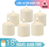 Stonebriar 6 Pack Tall 3 x 3 Inch 18 Hour Long Burning Unscented Ivory Wax Pillar Candles...