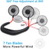 SZ-JIAHAIYU Neck Fan Portable Face Fan Personal USB Hands-Free Mini Wearable Sports Handheld Cooling Small New Fans Around Your Neck for Travel Of...