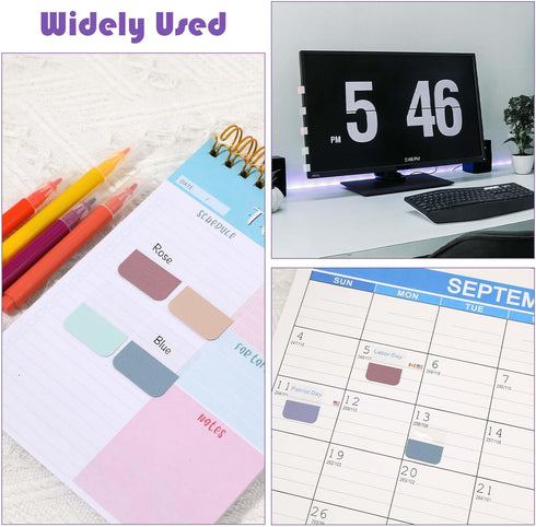 240 Pcs 1Inch Sticky Index Tabs, Repositionable Colored Book Sticky Tabs Page Tabs Sticky Index Tabs for Notebooks File Classification...