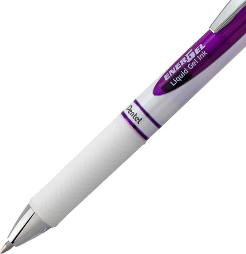 Pentel Energel Pearl Deluxe Rtx Retractable Liquid Gel Pen, 0.7Mm, Pink Ink/Violet Ink,...
