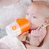 PopYum 9 oz Orange Anti-Colic Formula Making/Mixing/Dispenser Baby Bottle with #2 Medium Flow Nipple, 260 ml, BPA-Free, Natural Latch...