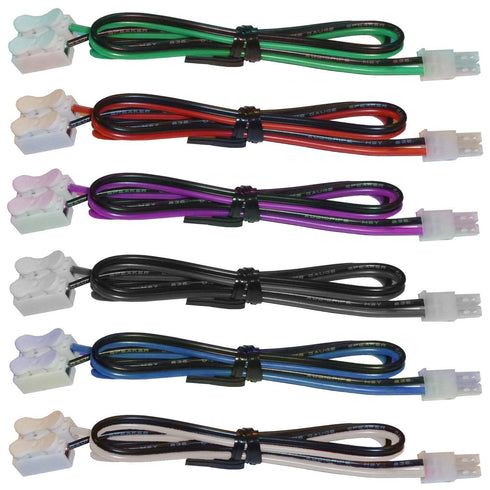 6 Home Theater Speaker Cables for Sony Samsung Etc / 4.2mm Connectors/Includes Tool-Free Wire Crimp Splices...