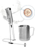 Ozeri Deluxe Milk Frother and 12 oz Frothing Pitcher in Stainless Steel, with Extra Whisk Attachment...