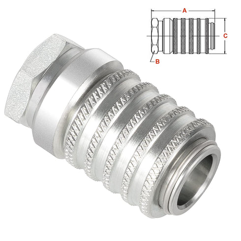 PD222 Test Port and Diagnostic Equipment Quick Couplings (SAE J1502 / ISO 15171-1), Push to Connect - PD Series Couplers,1/8" Body Size, 1/8"-27 N...