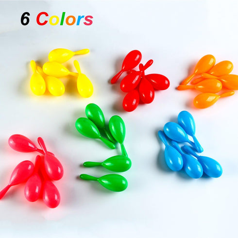 Resinta 30 Pieces Neon Maracas Shakers Mini Noisemaker Bulk Colorful Noise Maker with Drawstring Bag for Mexican Fiesta Party Favors Classroom Mus...