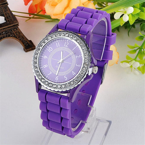 CdyBox Women’s Wholesale Watches Pack Silicone Band Lady Girl Rhinestone Wristwatch...